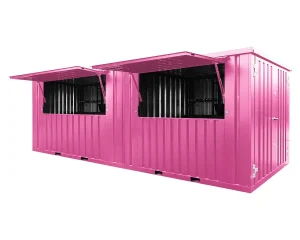 Contenedor Barra Desmontable 6×2 metros XL Rosa RAL 3015